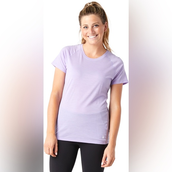 Smartwool Merino Wool 150 Base Layer Short Sleeve T-shirt Lilac Large - Picture 2 of 6